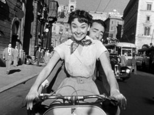 roma audrey hepburn vintage vespa
