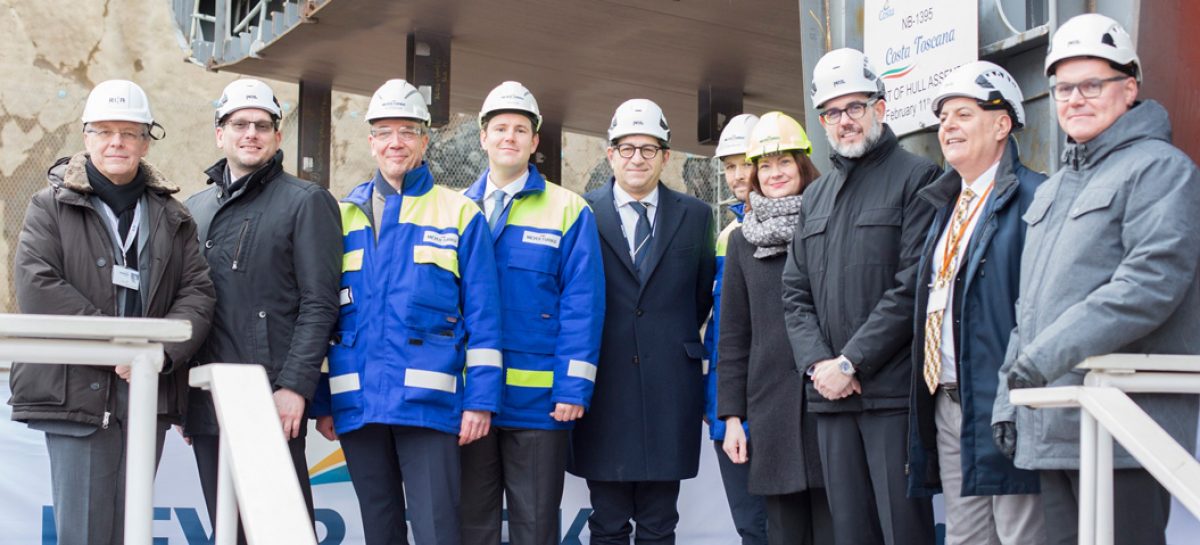 Costa Toscana, inizia l’assemblaggio dello scafo