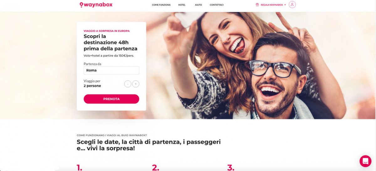 Arrivata in Italia Waynabox, il t.o. dei viaggi a sorpresa