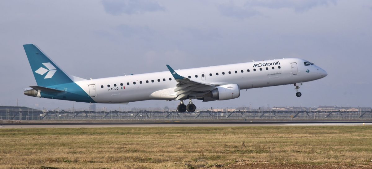 Anche Air Dolomiti ferma i voli fino al 19 aprile