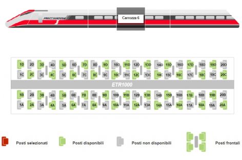Trenitalia modifica i criteri di prenotazione posti sulle Frecce