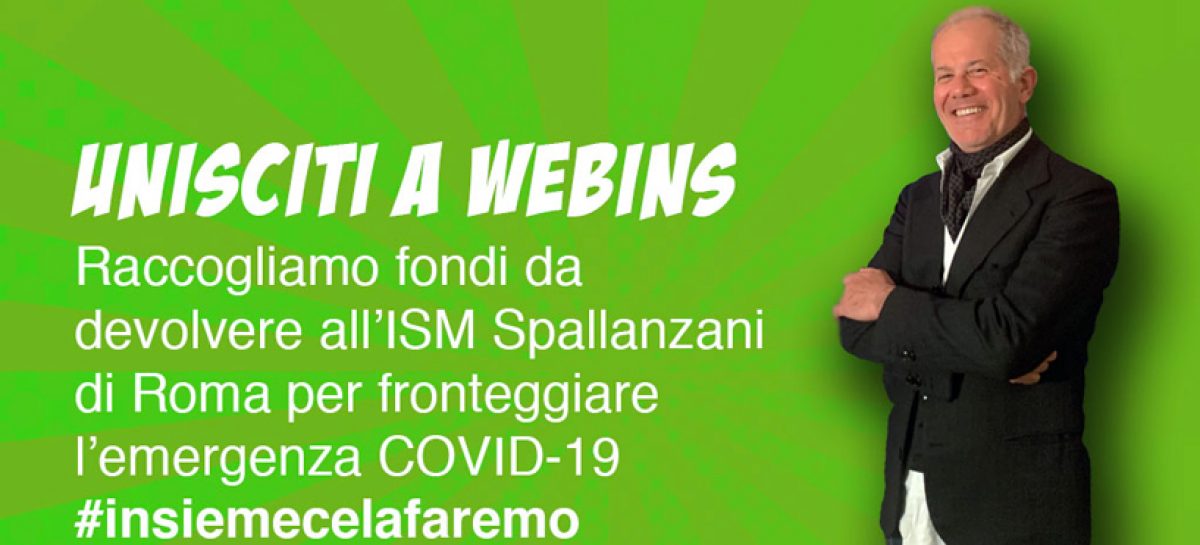 Webins lascia #insiemecelafaremo, raccolta fondi per lo Spallanzani