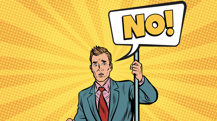 bocciare, no, rifiuto, negare, protesta