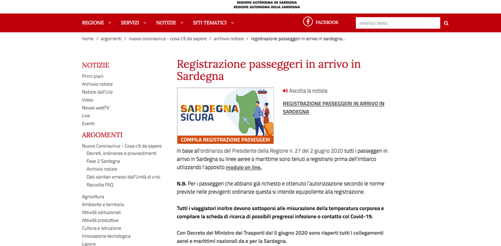 Sardegna Sicura Regione Sardegna