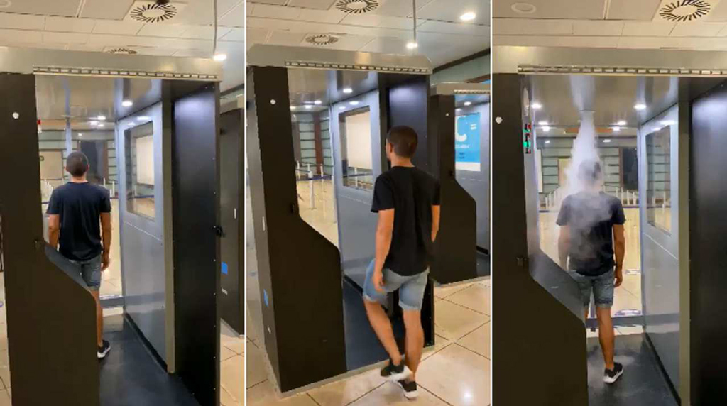 aeroporto Napoli Capodichino cabine anti Covid