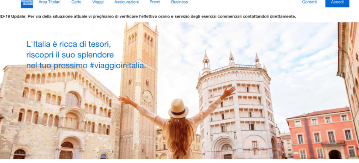 Viaggio in Italia, il salto di American Express nel travel online