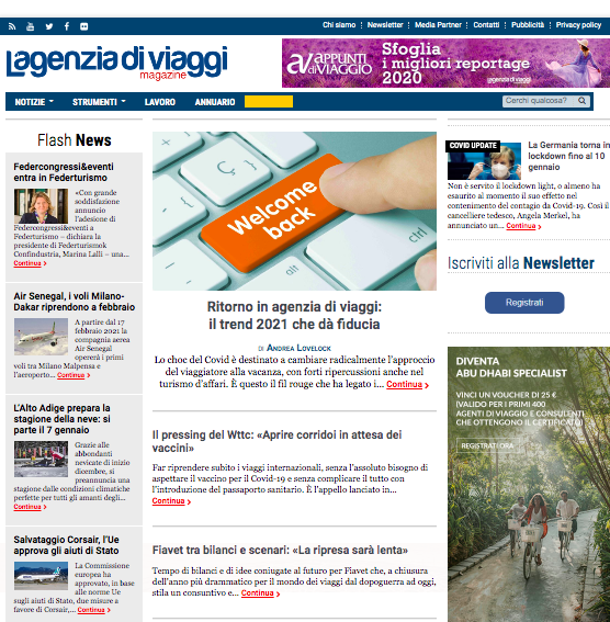 lagenziadiviaggi - homepage percentuali