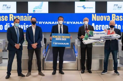 Ryanair investe in Veneto e apre la nuova base di Treviso