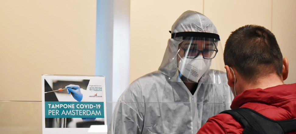 tamponi aeroporto Genova Amsterdam