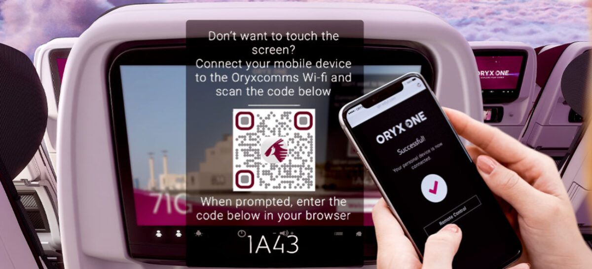 Qatar Airways, ora l’intrattenimento a bordo è 100% touch free