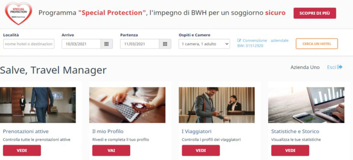 Best Western lancia la piattaforma My Bwh per le imprese italiane