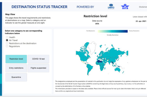 Destination Tracker, la mappa anti Covid per la ripresa dei viaggi