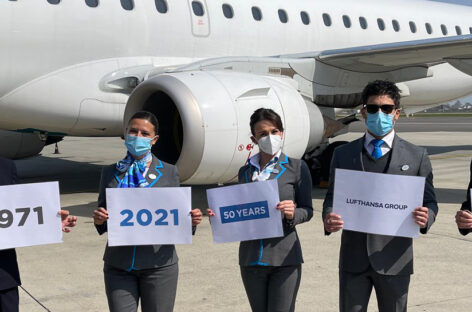 Lufthansa e Torino Airport celebrano i 50 anni del primo volo