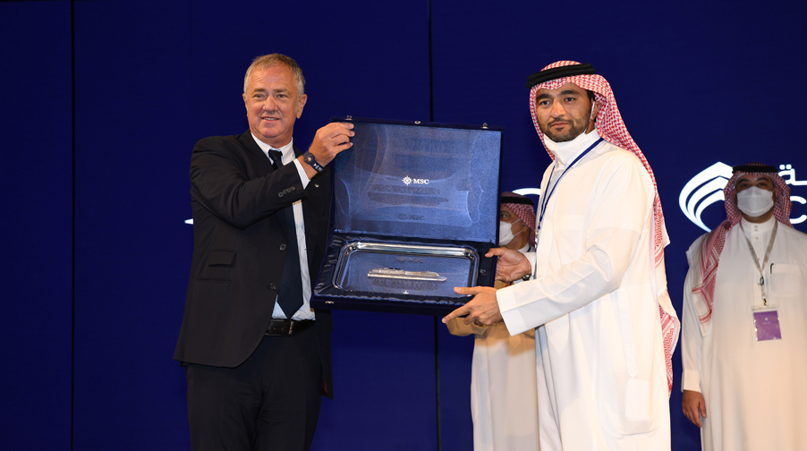 Pierfrancesco Vago executive chairman Msc Cruises Fawaz Farooqui managing director of Cruise Saudi