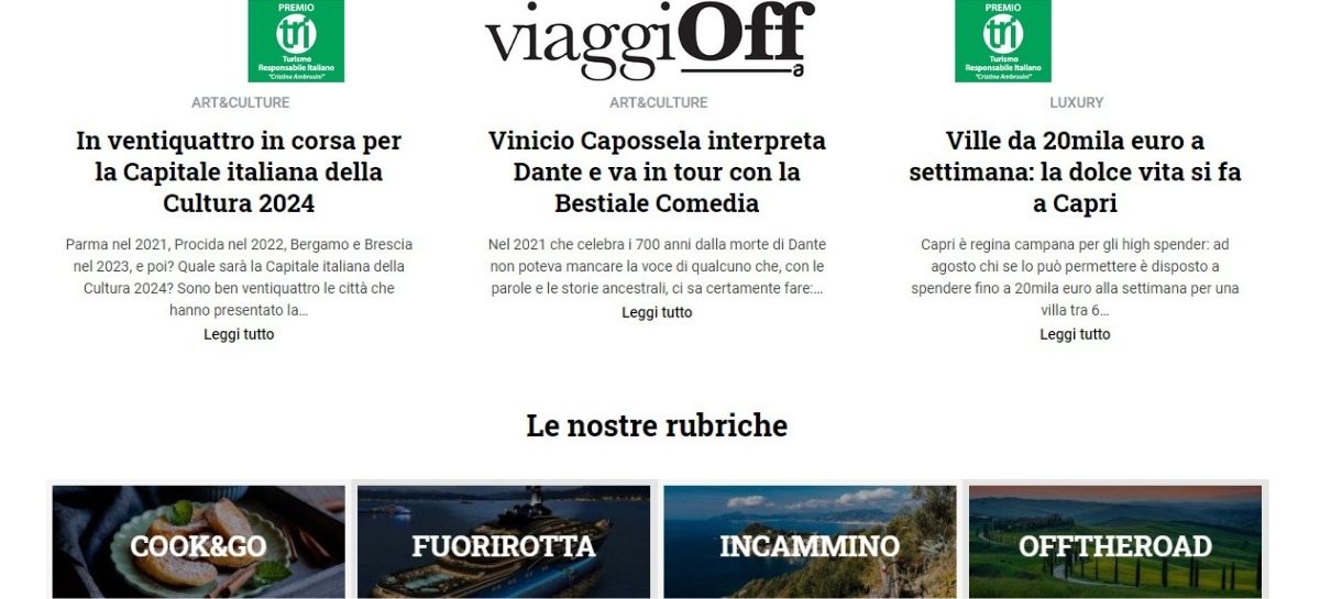rubriche viaggioff home page