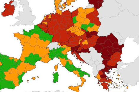 Mappa del rischio Covid: allerta in Est Europa e Uk