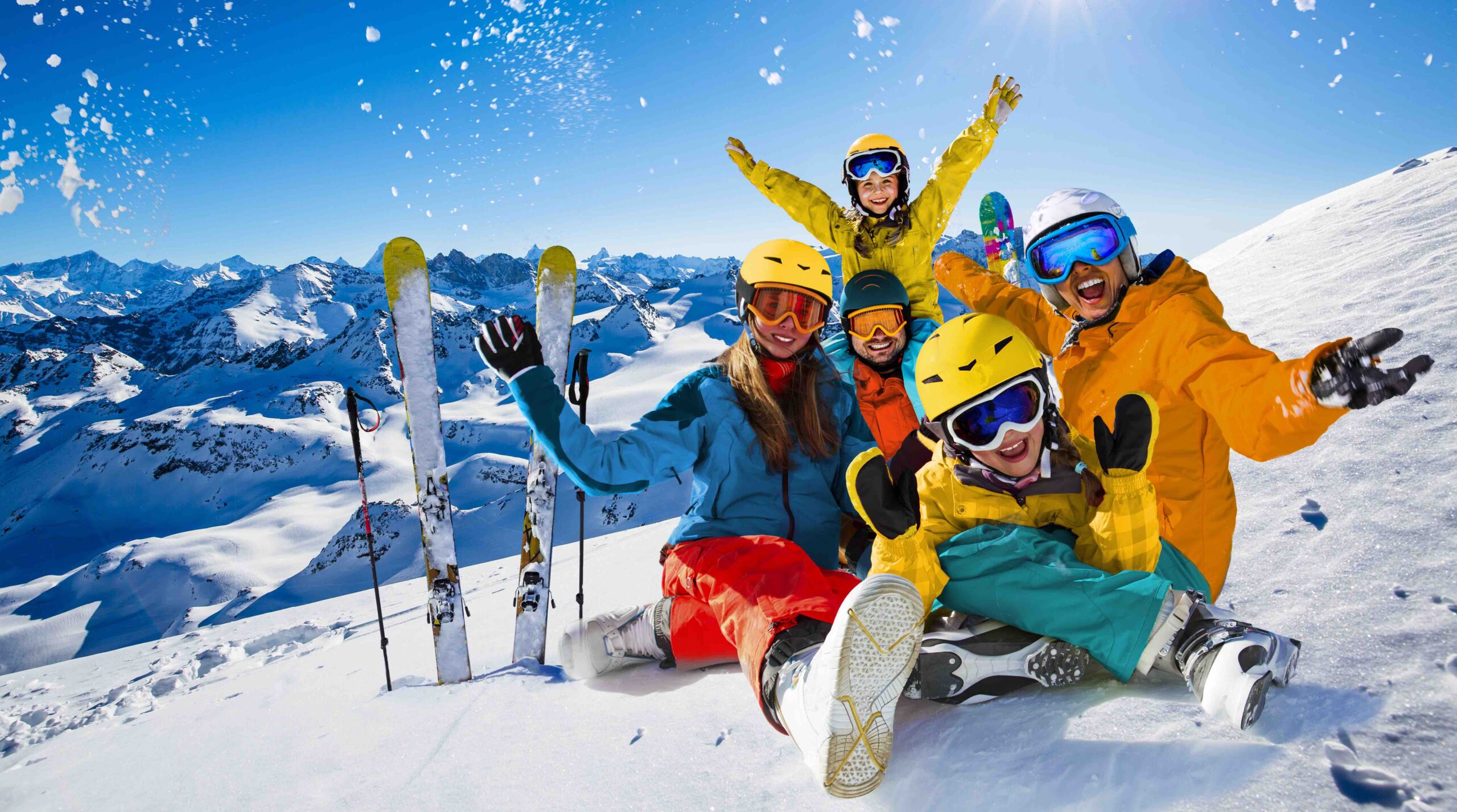 famiglia neve montagna