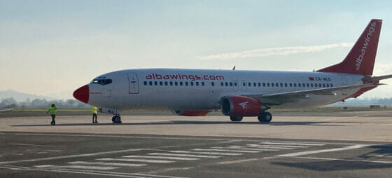 A Forlì debutta il volo per Tirana di Albawings