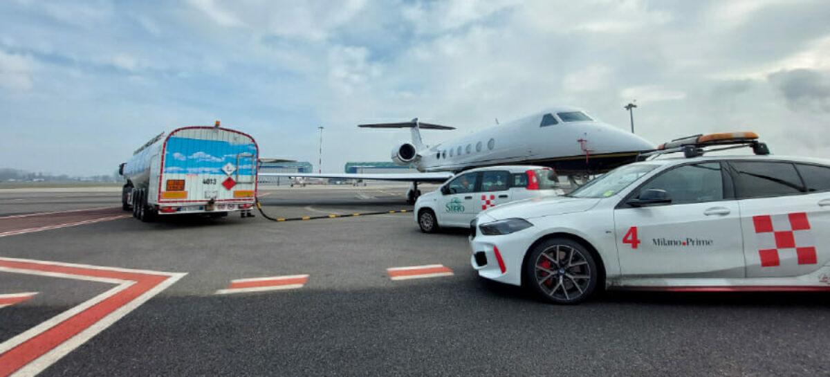 A Linate Prime il primo rifornimento di sustainable aviation fuel