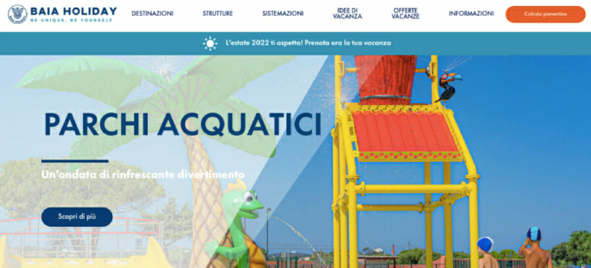 Baia Holiday fa il restyling al sito web