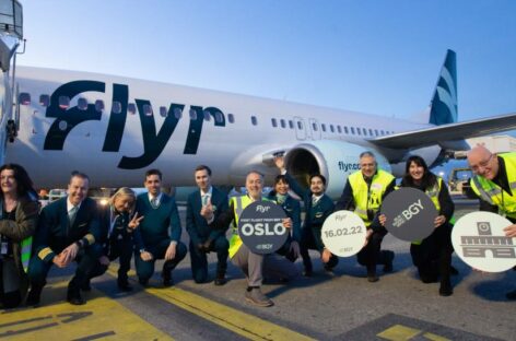 Flyr inaugura i voli tra Oslo e Bergamo