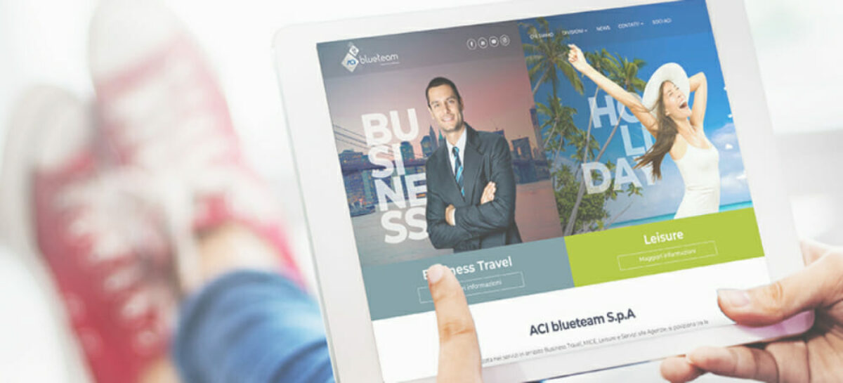 Aci bluteam rivoluziona sito web, logo e uffici