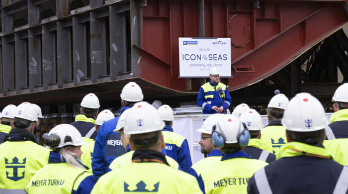 Icon of the Seas posa della chiglia