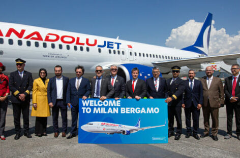 AnadoluJet vola da Milano Bergamo a Istanbul