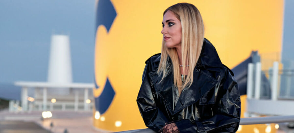 Chiara Ferragni in team building a bordo di Costa Toscana