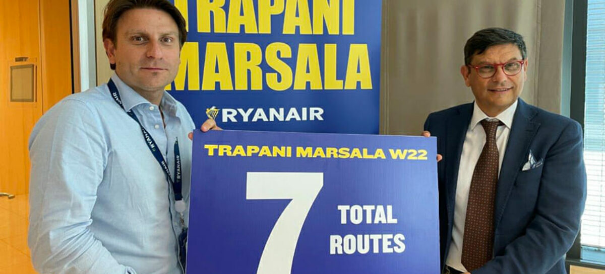 Ryanair ribattezza Trapani-Marsala e lancia sette rotte