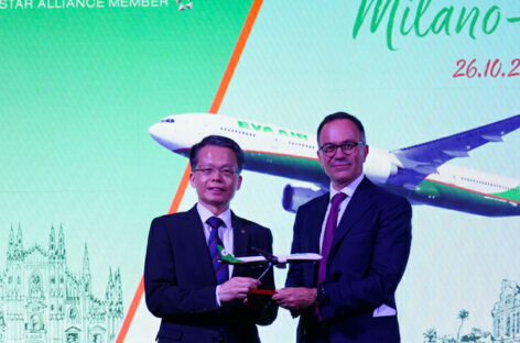 Taiwan e Italia più vicine: decolla il volo Eva Air da Milano