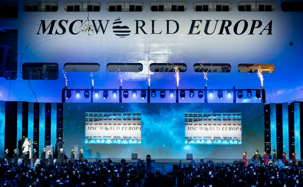 MSC World Europa battesimo