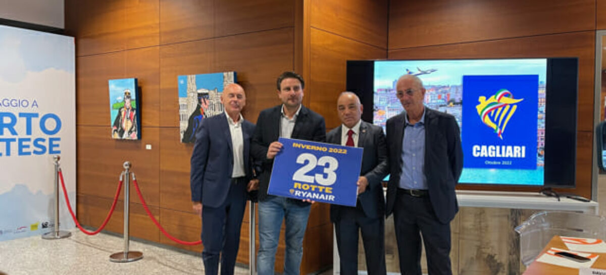 Ryanair punta su Cagliari: 180 voli settimanali per la winter
