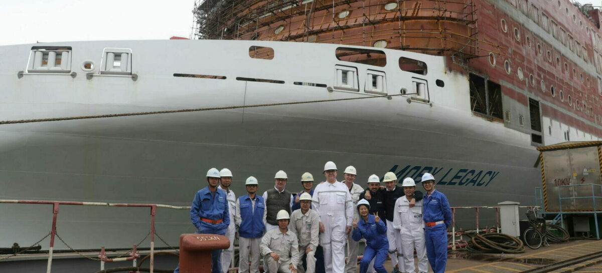 Moby vara il traghetto Legacy in Cina