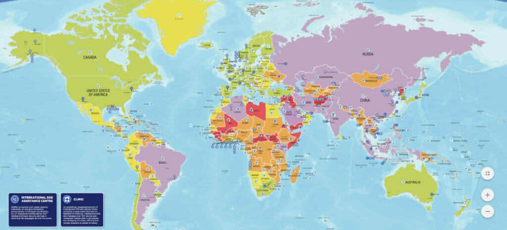 risk map 2023 intern. sos