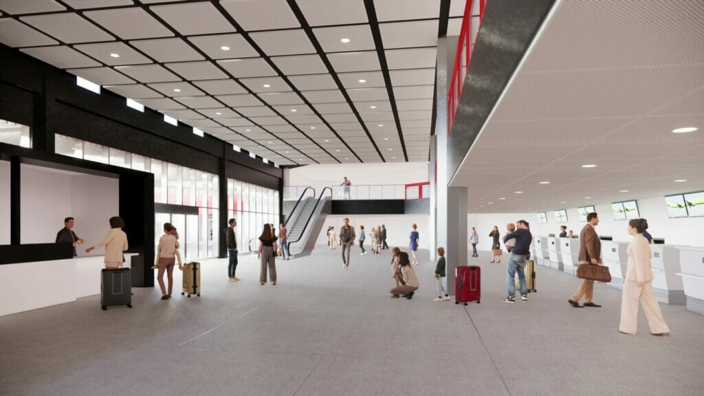 Render nuova area partenze - check-in