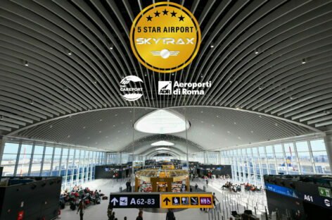 Skytrax incorona Fiumicino: 5 stelle al miglior aeroporto Ue