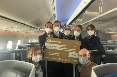 Air Europa, il programma fedeltà raggiunge 2 milioni di clienti