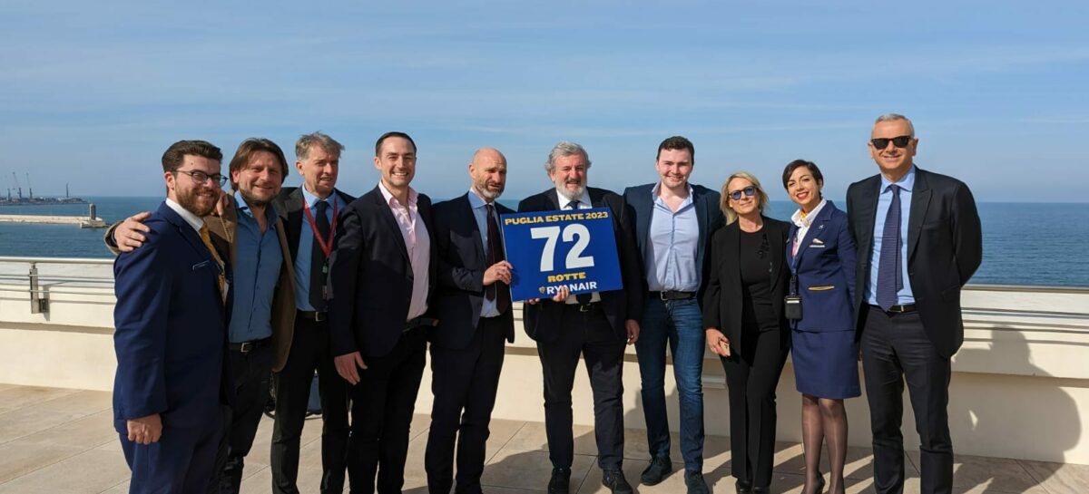 L’estate pugliese targata Ryanair: 72 rotte e 770 voli settimanali