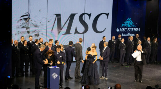 Msc battezza Euribia con Sophia Loren e Bob Sinclar