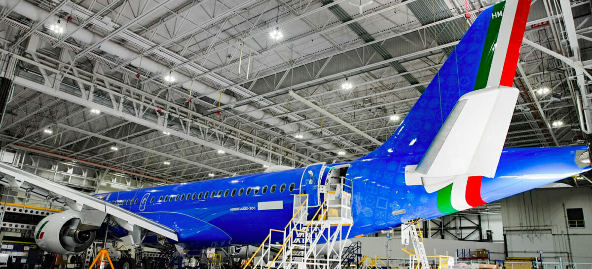 Ita Airways svela il primo A220 con il nuovo design di cabina