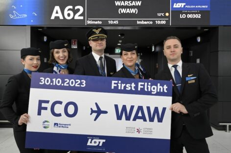 Lot inaugura il volo giornaliero Roma-Varsavia