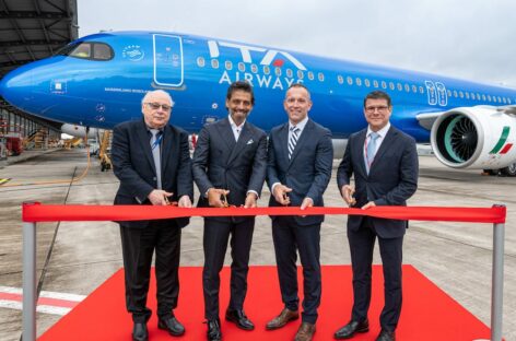 Ita dedica al nuotatore Rosolino il suo primo Airbus A321neo