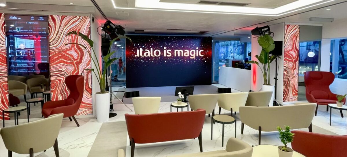 Roma Termini, inaugurata la Lounge Italo Club da 300 mq