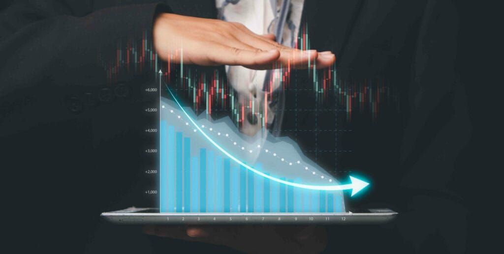 calo riduzione contrazione crisi diminuzione ribasso