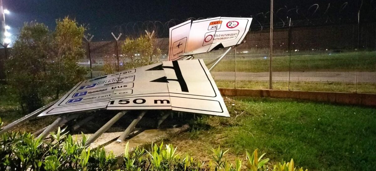 Bufera su Trapani Birgi: danni all’aeroporto, ma traffico regolare