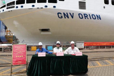 Gnv, varo tecnico in Cina del traghetto Orion