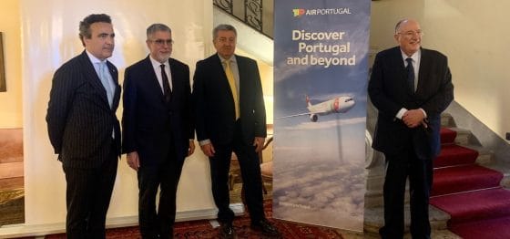 Da sx, Marcelo Rebanda, Direttore dell’Ente del Turismo del Portogallo in Italia, Bernardo Futscher Pereira, Ambasciatore del Portogallo in Italia, Davide Calicchia, Market Manager di TAP Air Portugal in Italia e Vitor Silva, Presidente dell’Agenzia Regionale di Promozione Turistica dell’Alentejo ufficio stampa