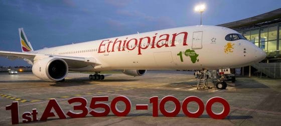 Ethiopian prende in consegna il primo Airbus 350-1000 dell’Africa
