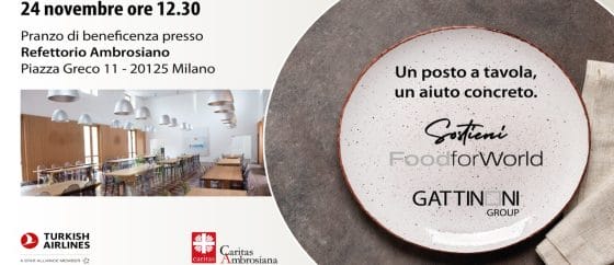 Nasce FoodforWorld by Gattinoni: primo pranzo di beneficenza firmato Cracco